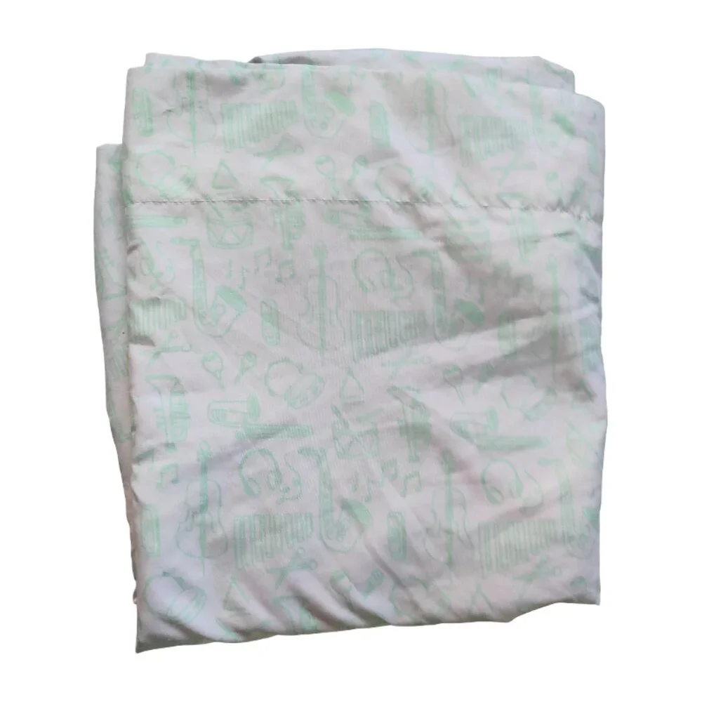 Pillowfort Music Instrument Playful Practice Microfiber Flat Sheet Mint Green